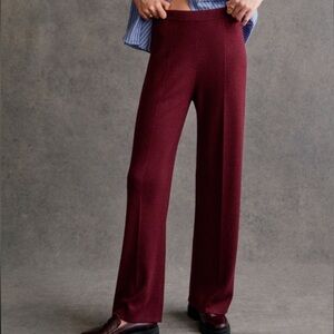 Sézane Matthew Trousers – Burgundy – Size XXL